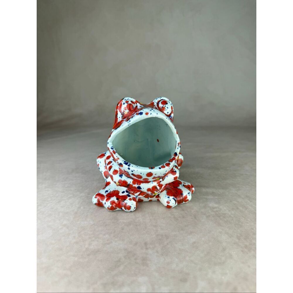 Vintage Frog Sponge Holder 1970s Ceramic